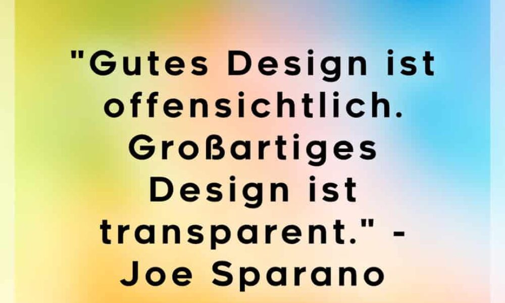 Design ist offensichtlich