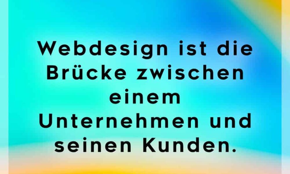 Webdesign ist die Brücke