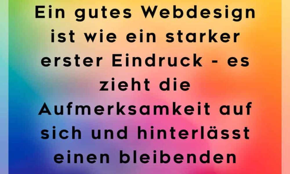 Webdesign ist starker Eindruck